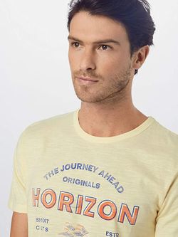 Camiseta con cuello redondo y letras desgastadas Jack & Jones Flan