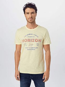 Camiseta con cuello redondo y letras desgastadas Jack & Jones Flan