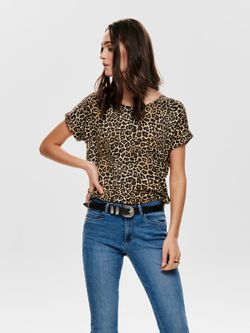 Only Black leopard print T-shirt