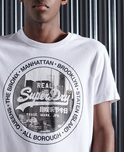 New York Superdry Optic Photo T-Shirt