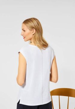 Camiseta con letras doradas & negras Street One White