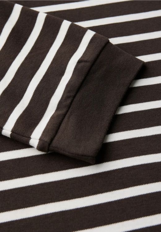 Camiseta con manga 3/4 con rayas horizontales Street One Deep Roast