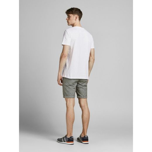 Camiseta con print branding desgastado Jack & Jones White