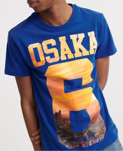 T-shirt con stampa Osaka 6 Superdry Mazarine Blue