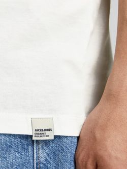 Camiseta con print tabla windsurf Jack & Jones Cloud Dancer