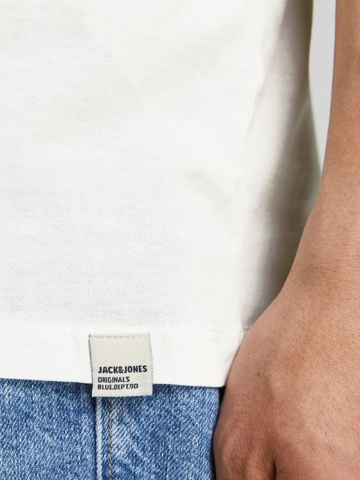 Camiseta con print tabla windsurf Jack & Jones Cloud Dancer