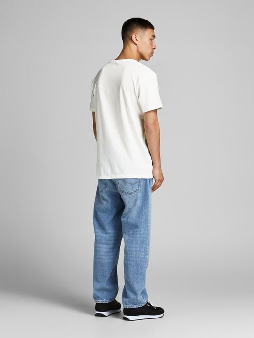 Camiseta con print tabla windsurf Jack & Jones Cloud Dancer