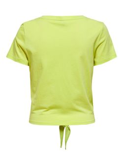 Solo top corto annodato color lime