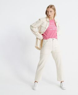 Superdry - Top court avec logo rose et cordon