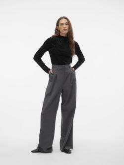 Camiseta cuello alto con estampado transparencias Vero Moda Black