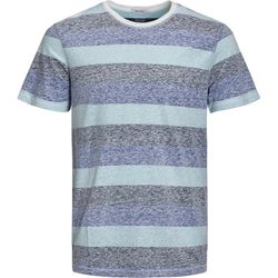 Camiseta cuello redondo con rayas anchas Jack & Jones Aqua Sky