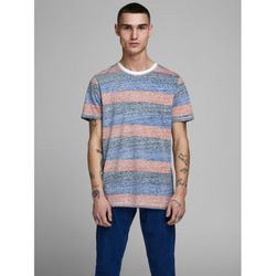 T-Shirt girocollo rossa ardente di Jack & Jones con strisce larghe