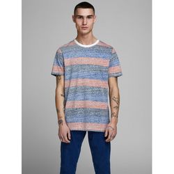 T-Shirt girocollo rossa ardente di Jack & Jones con strisce larghe