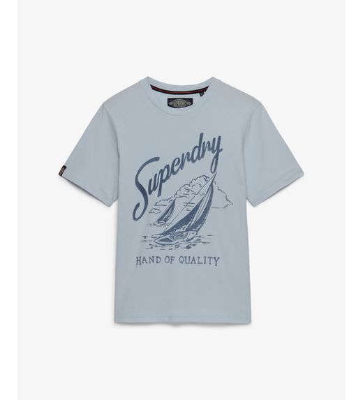 Camiseta de m/ con letras branding Superdry Mood Indigo
