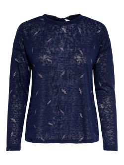 Nur Peacoat Sailor Knit Langarm T-Shirt