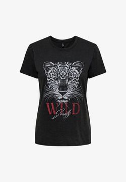 Camiseta de m/c con tigre & wild souls Only Black 1