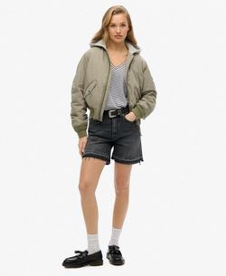 Camiseta de m/c de cuello pico rayas marineras Superdry Navy