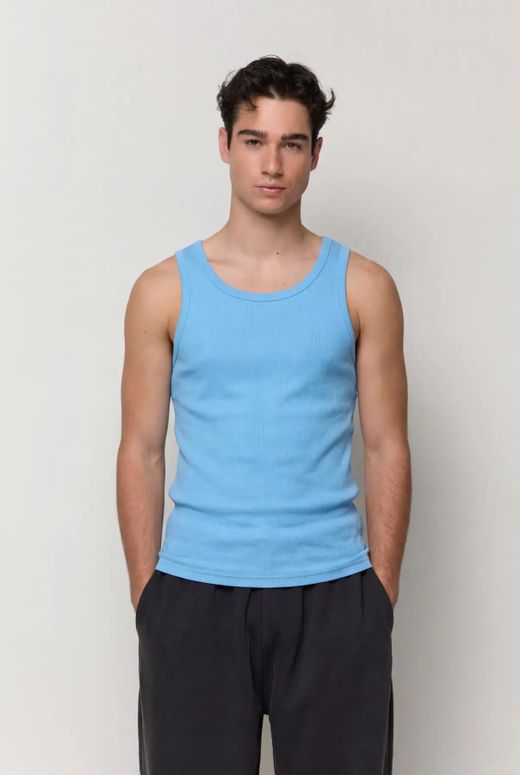 Camiseta de tirantes canalé Balmohk Classic Blue