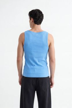 Camiseta de tirantes canalé Balmohk Classic Blue
