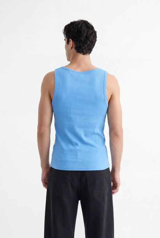 Camiseta de tirantes canalé Balmohk Classic Blue
