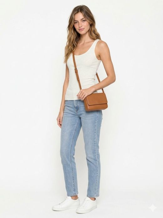 Camiseta de tirantes canalé Pieces Coconut Milk