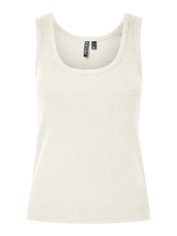 Camiseta de tirantes canalé Pieces Coconut Milk