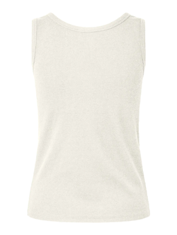Camiseta de tirantes canalé Pieces Coconut Milk