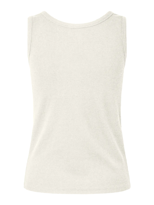 Camiseta de tirantes canalé Pieces Coconut Milk