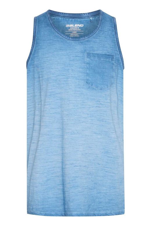 Camiseta de tirantes con bolsillo con efecto desgastado Blend Of America Blue Aster