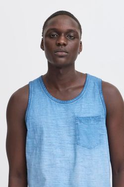 Camiseta de tirantes con bolsillo con efecto desgastado Blend Of America Blue Aster