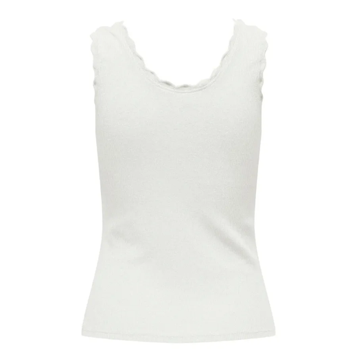 Camiseta de tirantes con detalle metalizado Only Cloud Dancer