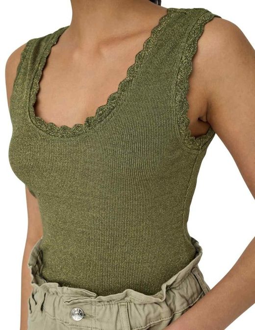 Camiseta de tirantes con detalle metalizado Only Kalamata