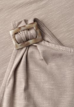 Camiseta de tirantes con hebillas en los hombros Street One Sand