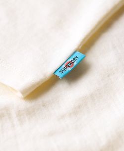 Camiseta de tirantes con print branding Superdry Off White