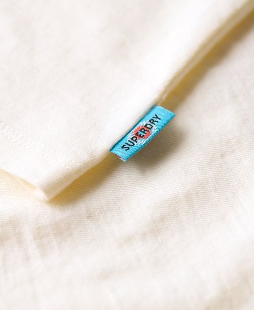 Camiseta de tirantes con print branding Superdry Off White