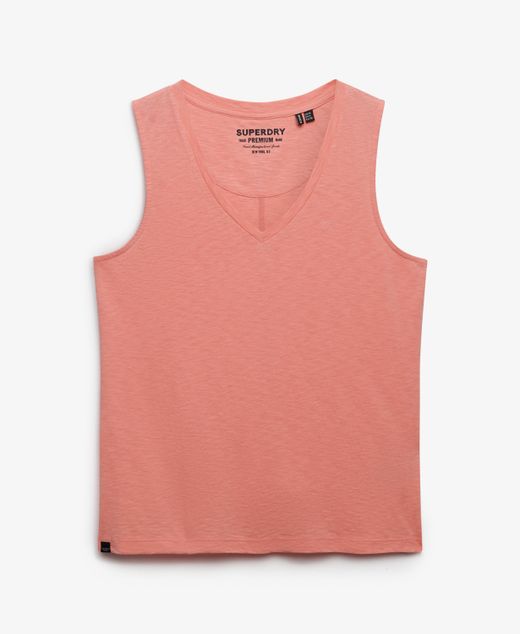Camiseta de tirantes de cuello pico Superdry Peach Whip