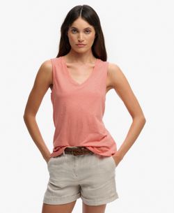 Camiseta de tirantes de cuello pico Superdry Peach Whip