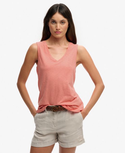 Camiseta de tirantes de cuello pico Superdry Peach Whip