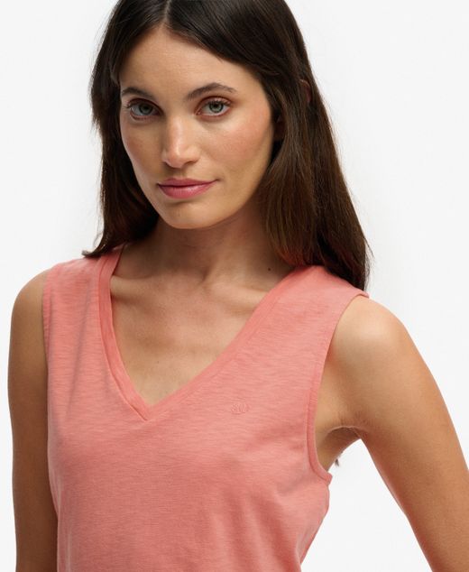Camiseta de tirantes de cuello pico Superdry Peach Whip