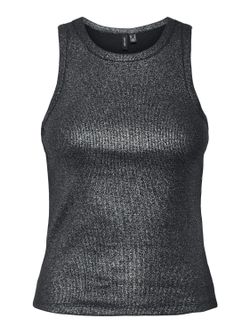 Camiseta de tirantes metalizada Vero Moda Black