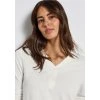 Camiseta m. 3/4 de cuello pico Street One Off White