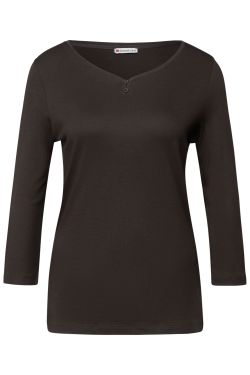 Camiseta manga 3/4 botones Street One Deep Roast