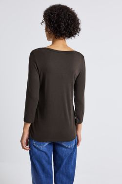 Camiseta manga 3/4 botones Street One Deep Roast