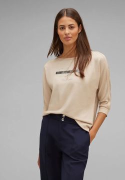 Camiseta manga 3/4 con print Cosy Street One Sand