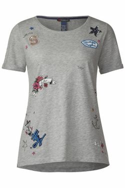 Street One Cyber Grey Kurzarm Schild T-Shirt