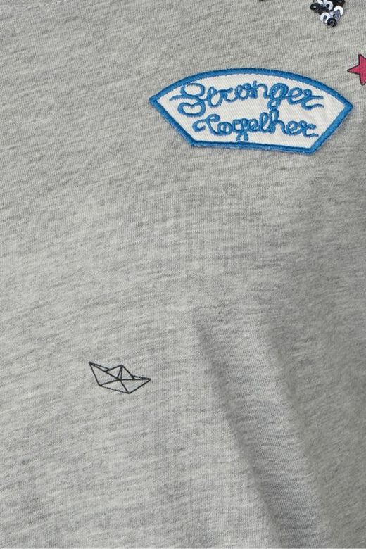 Street One Cyber Grey Kurzarm Schild T-Shirt