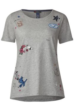 Street One Cyber Grey Kurzarm Schild T-Shirt