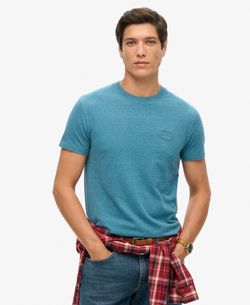 Camiseta m/c básica con logotipo bordado Superdry Alaskan Blue