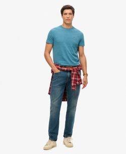 Camiseta m/c básica con logotipo bordado Superdry Alaskan Blue