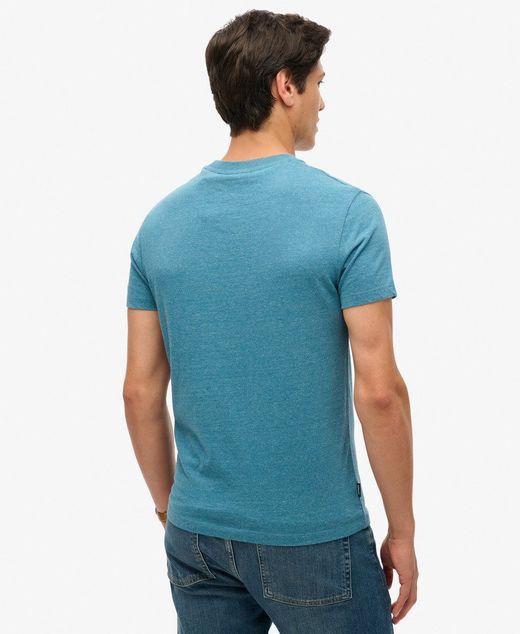 Camiseta m/c básica con logotipo bordado Superdry Alaskan Blue